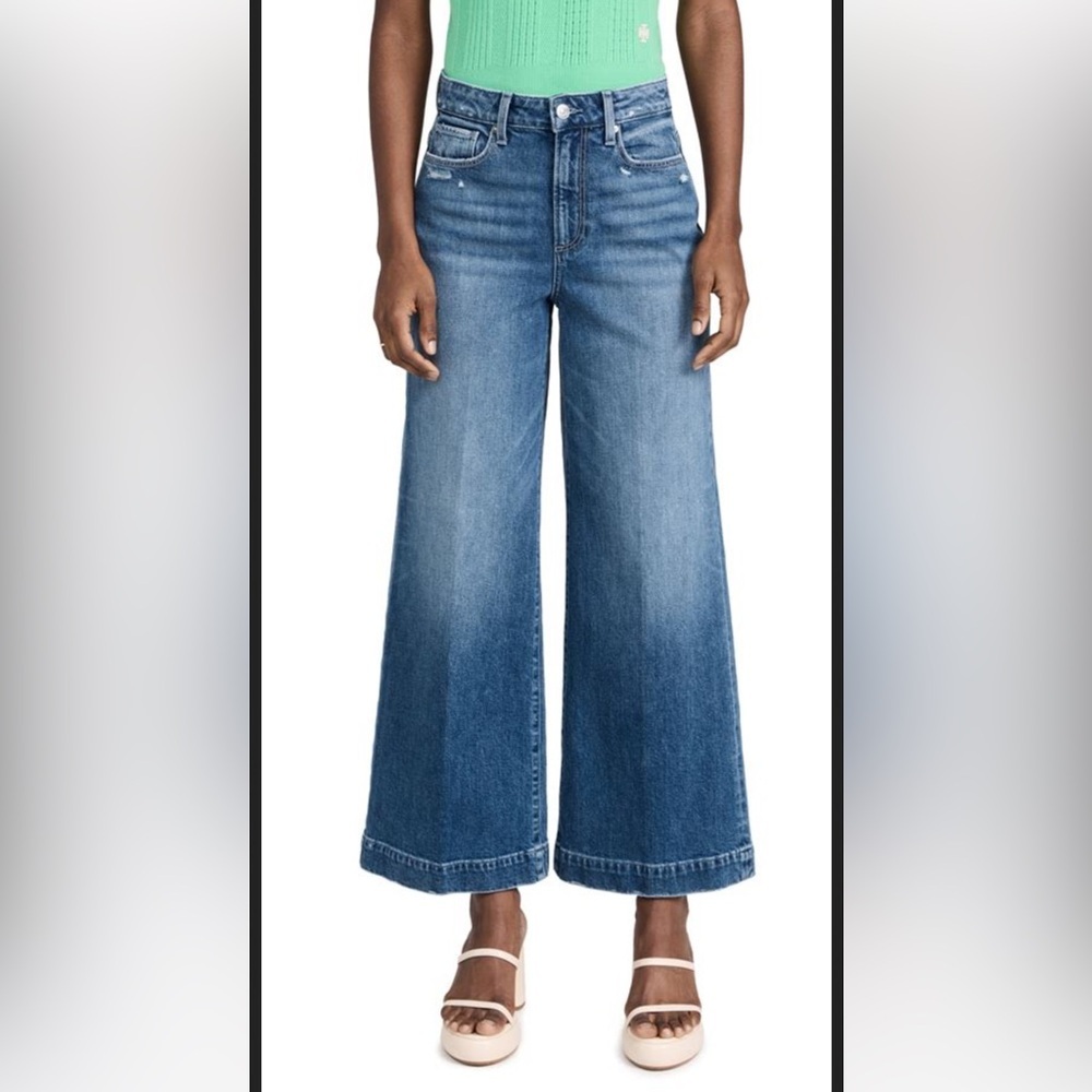 PAIGE Harper Ankle denim size 29 high rise wide leg.